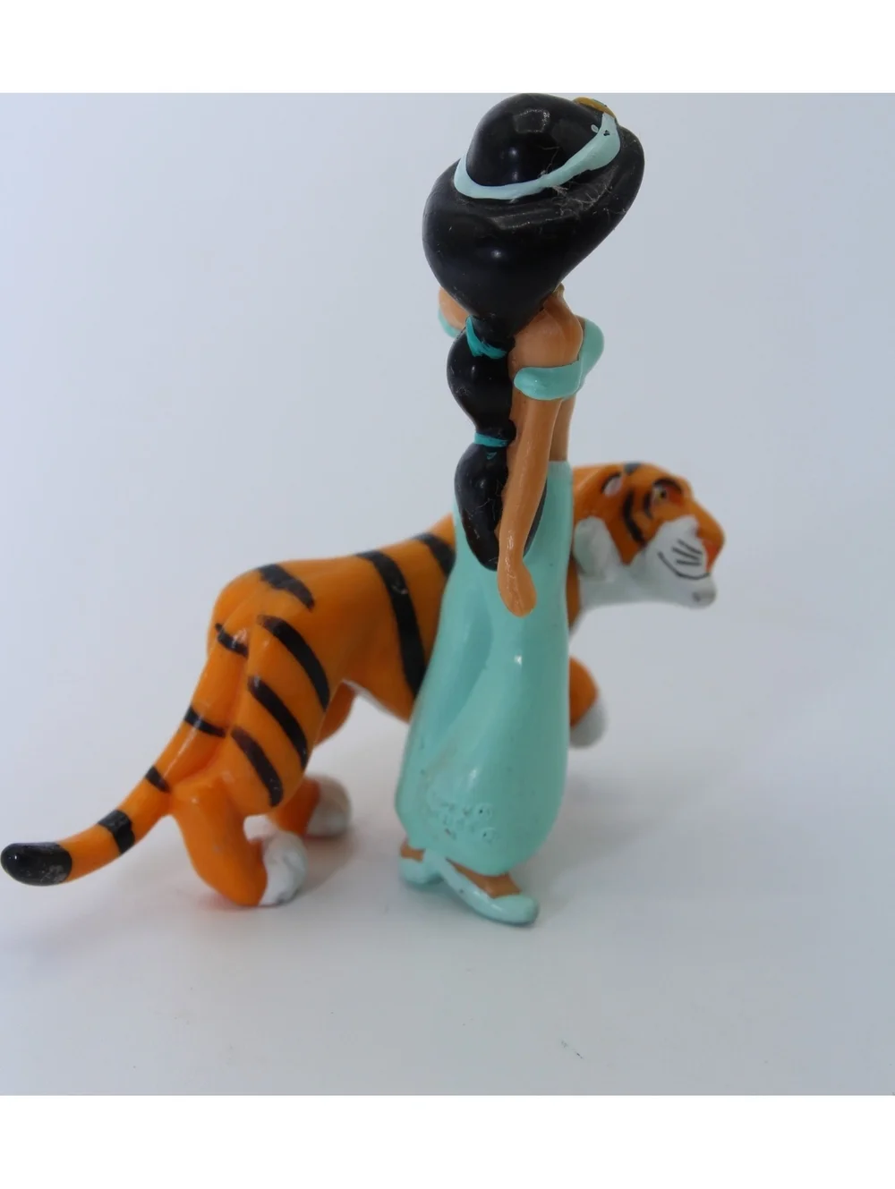 Vintage Disney Aladdin Applause Jasmine Rajah Tiger Sultan PVC Figure Lot 2 pcs